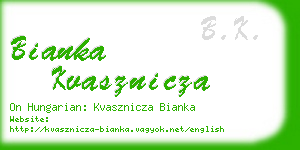 bianka kvasznicza business card